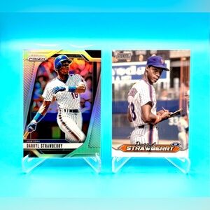 🔥Daryl Strawberry Lot! 🔥Silver Prizm Refractor + Stadium Club Insert! 😮
